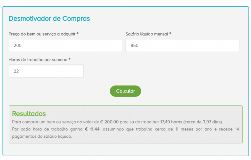 simulador desmotivador de compras