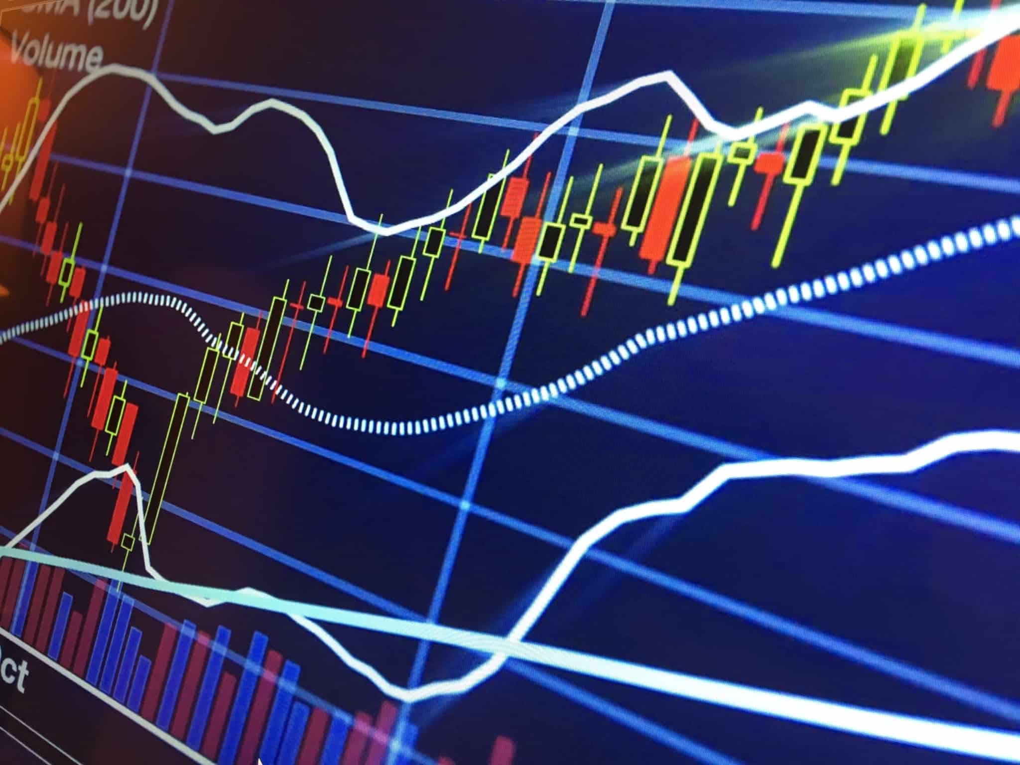 PRIIP: Em que consistem estes pacotes de produtos financeiros? imagem de um ecran que mostra o desempenho, em gráfico, das ações em bolsa