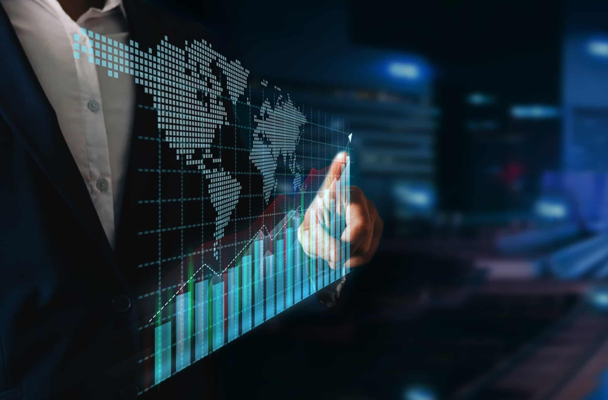 BCE sobe juros em 0,5%. Qual é o impacto na prestação do crédito? Imagem de um gráfico de barras ascendente numa alusão à subida das taxas de juro do BCE