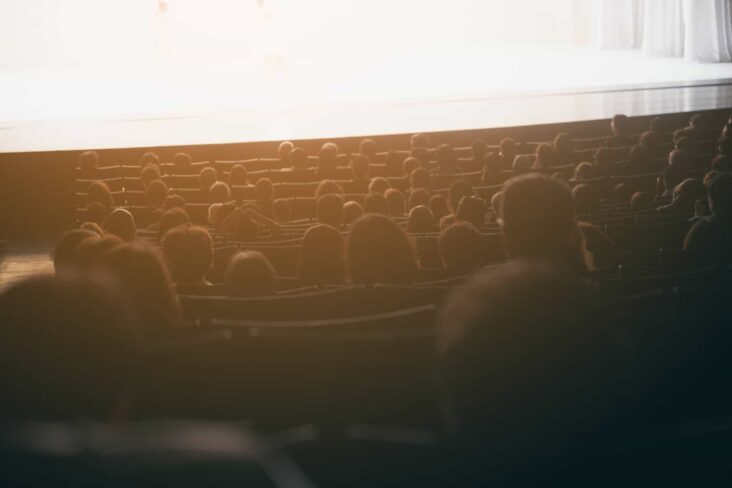 Pessoas numa sala de cinema