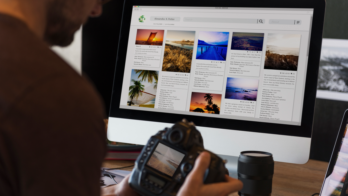 Portefólio online de um fotógrafo freelancer