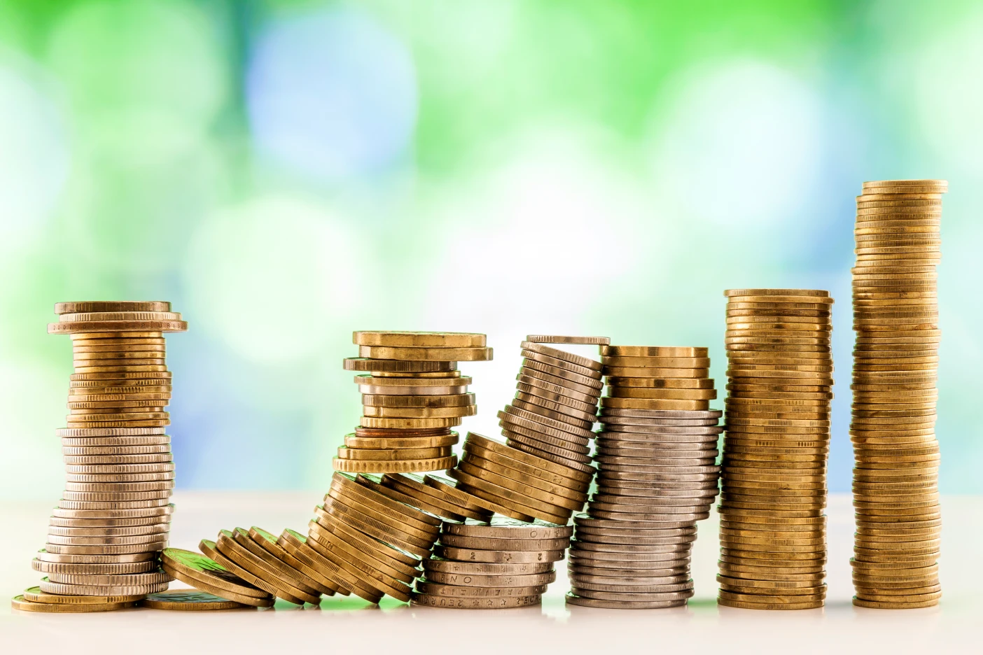 Imagem de moedas empilhadas