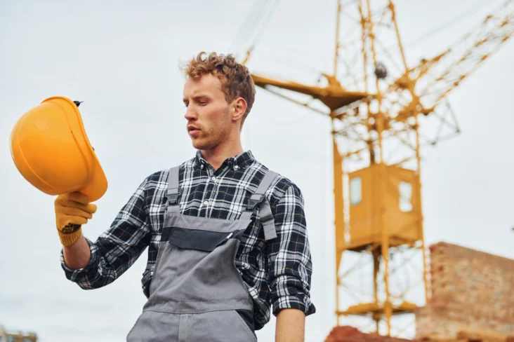 Imagem onde um homem trabalhador descansa