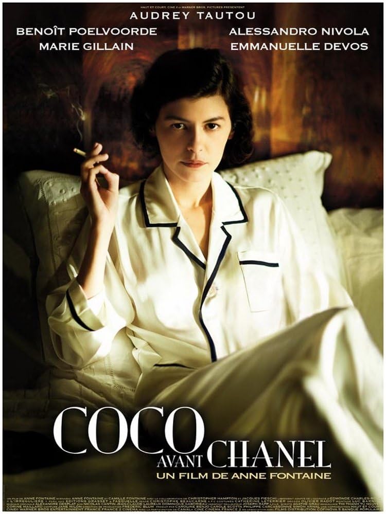 Imagem da capa do filme Coco Avant Chanel, que explora a vida da empreendedora e criadora da empresa de moda Coco Chanel