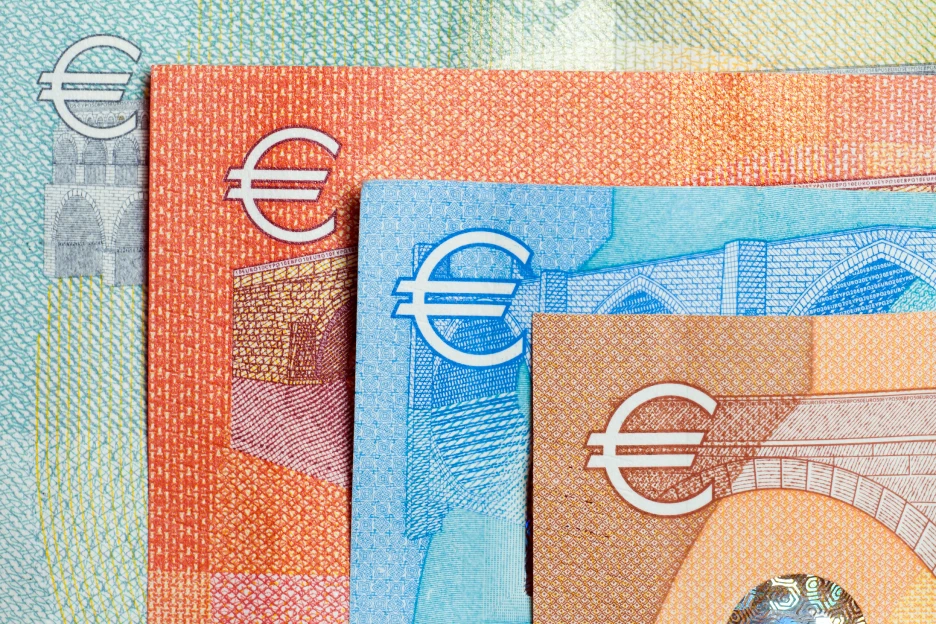 Imagem de notas de euro