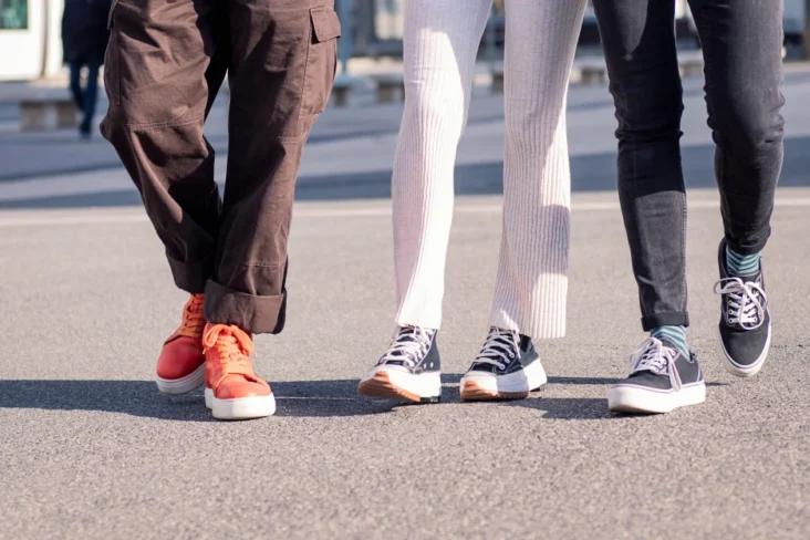 Imagem onde vários colegas caminham pela estrada