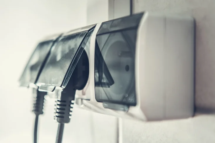 Imagem de fichas elétricas ligadas a tomadas de energia