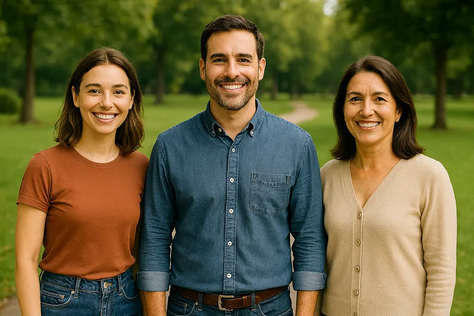 Quanto devo ter investido aos 30, 40 e 50 anos? mulher de 30 anos, homem de 40 anos e mulher de 50 anos pensam em quanto devem ter investido