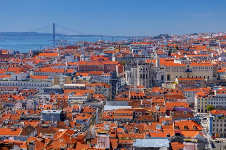 Imagem aérea da cidade de Lisboa