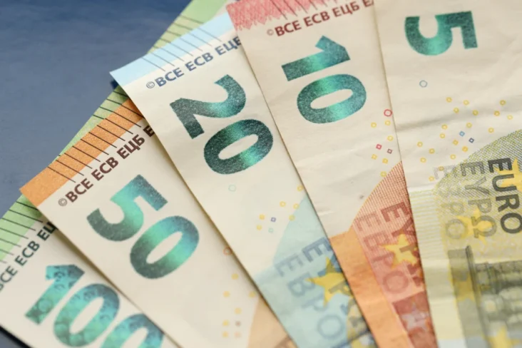 Imagem de notas de euro