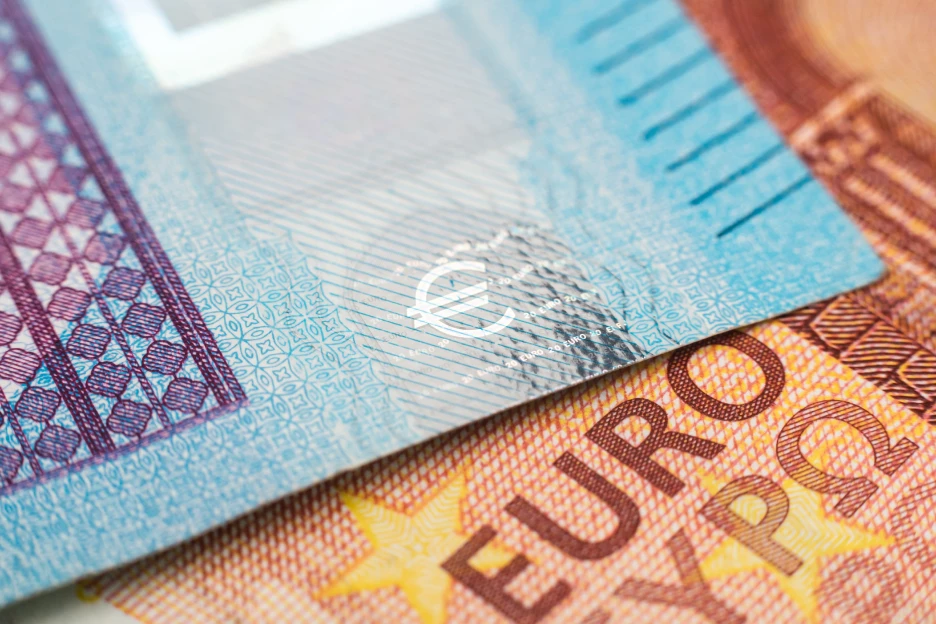 Imagem de notas de euro