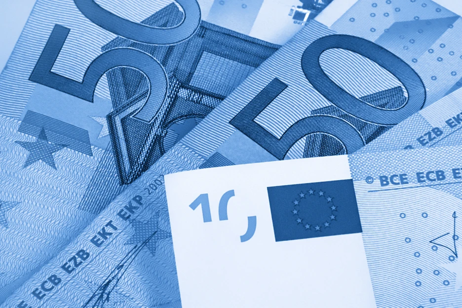 Imagem de notas de euro