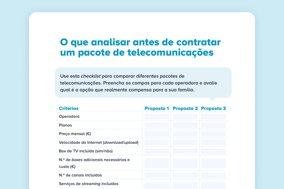 Imagem relativa ao descarregável "O que analisar antes de contratar um pacote de telecomunicações"
