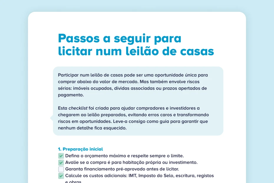 Imagem relativa ao descarregável "Passos a seguir para licitar num leilão de casas"