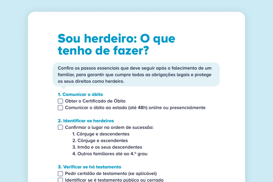 Imagem relativa ao descarregável "Sou herdeiro, o que tenho de fazer?"