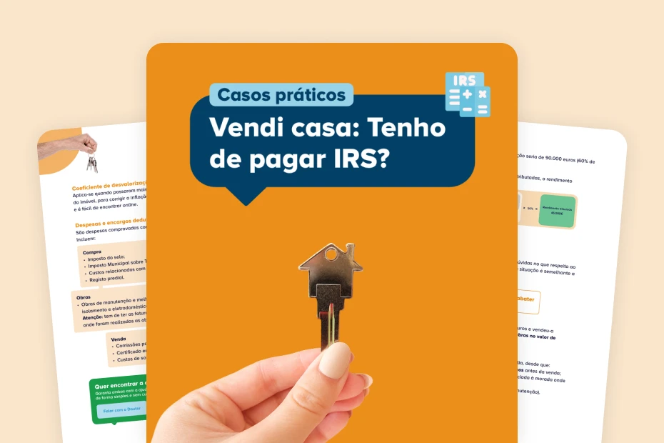 Imagem relativa ao descarregável "Vendi casa, tenho de pagar IRS?"