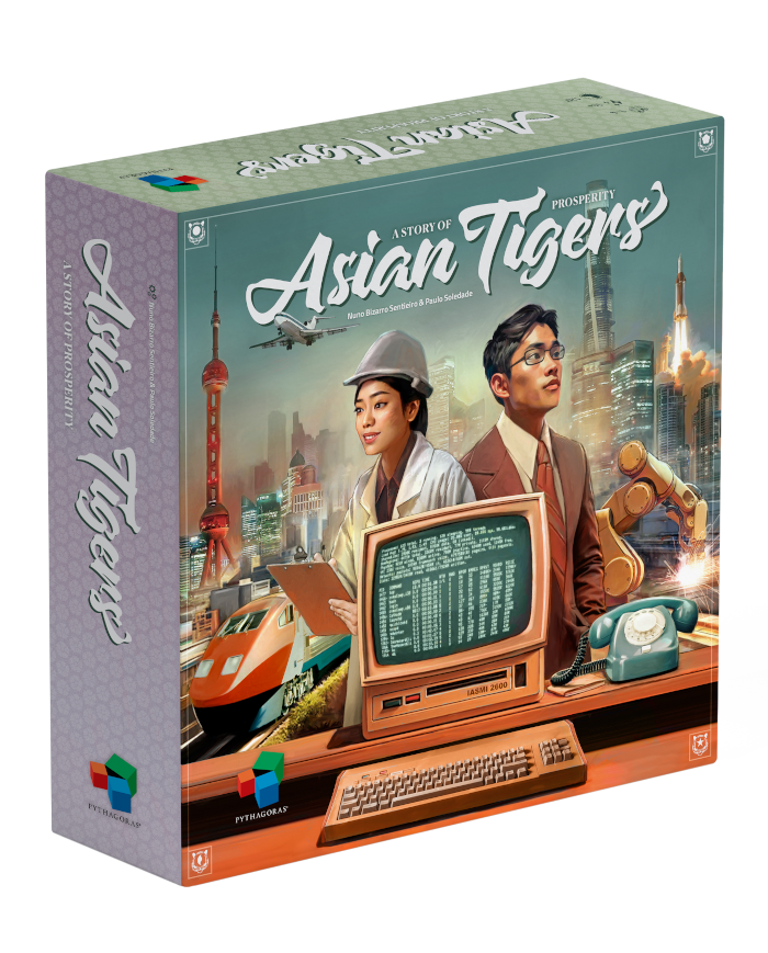 A prosperidade dos Tigres Asiáticos Caixa do jogo de tabuleiro Asian Tigers