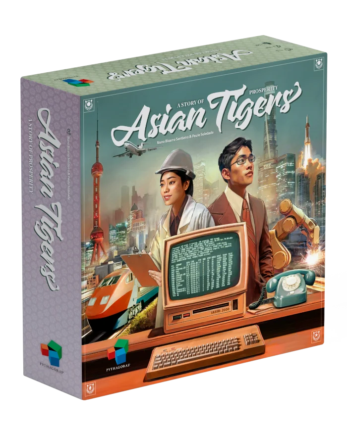 A prosperidade dos Tigres Asiáticos Caixa do jogo de tabuleiro Asian Tigers