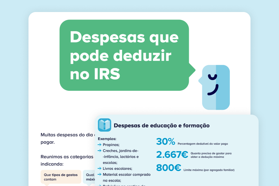 Imagem relativa ao descarregável "Despesas que pode deduzir no IRS"