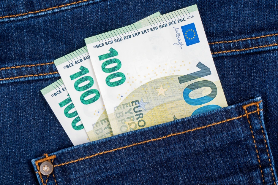 Imagem de notas de euro
