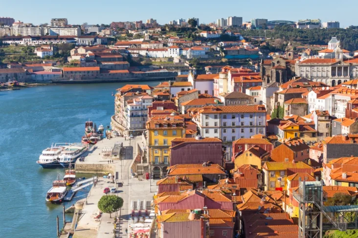 Imagem aérea da cidade do Porto