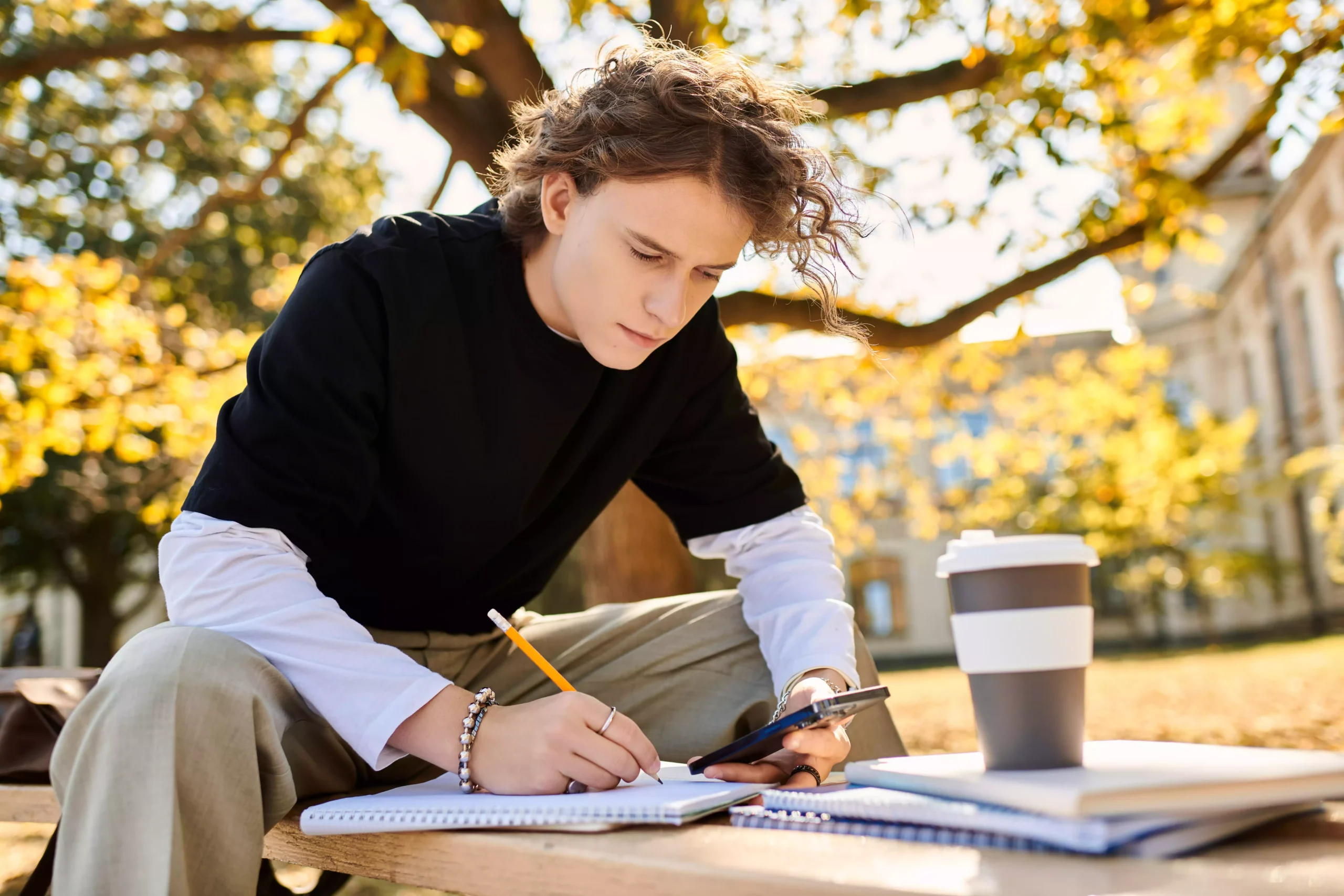 Jovem na universidade
